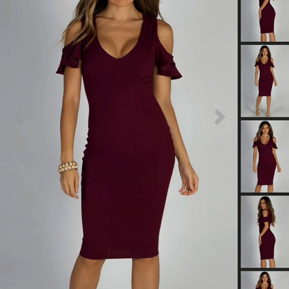 Burgundy dress